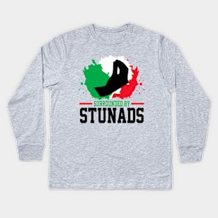 Surrounded By Stunads Hand Gesture Funny Italian Meme, funny Italian Phrases Gift Kids Long Sleeve T-Shirt